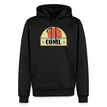 Kitesurfing Conil - Männer Premium Bio Hoodie - Schwarz - Vorne - Nico (187cm)