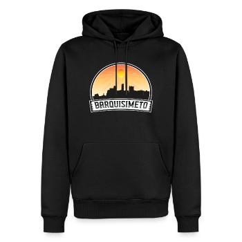 Barquisimeto Venezuela Skyline Vintage Sunset Trav - Männer Premium Bio Hoodie - Schwarz - Vorne - Nico (187cm)