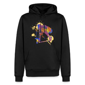 Stunt Scooter - Männer Premium Bio Hoodie - Schwarz - Vorne - Nico (187cm)