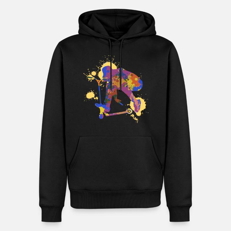 Stunt Scooter - Männer Premium Bio Hoodie - Schwarz