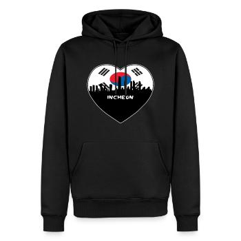 Incheon Südkorea Flagge Skyline Reise Souvenir - Männer Premium Bio Hoodie - Schwarz - Vorne - Nico (187cm)