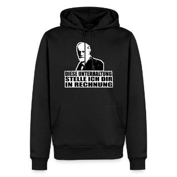 Ein witziger Spruch mit Freud - Männer Premium Bio Hoodie - Schwarz - Vorne - Nico (187cm)