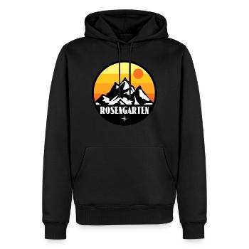 Rosengarten - Männer Premium Bio Hoodie - Schwarz - Vorne - Nico (187cm)