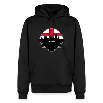 Leeds England Flagge Skyline Silhouette Reisen - Männer Premium Bio Hoodie - Schwarz - Vorne - Nico (187cm)