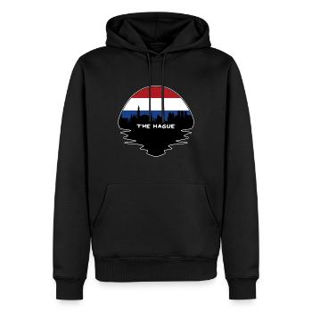 Den Haag Niederlande Flagge Skyline Silhouette Trav - Männer Premium Bio Hoodie - Schwarz - Vorne - Nico (187cm)