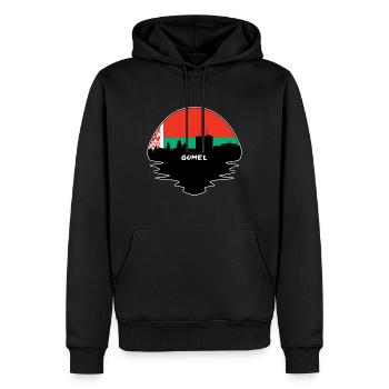 Gomel Weißrussland Flagge Skyline Silhouette Reisen - Männer Premium Bio Hoodie - Schwarz - Vorne - Nico (187cm)
