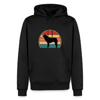 Aidi Dog Silhouette Vintage Sunset pour les amoureux des chiens - Sweat à capuche Premium bio Homme - noir - Devant - Nico (187cm)