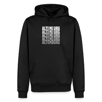 Altenburg grunge - Männer Premium Bio Hoodie - Schwarz - Vorne - Nico (187cm)