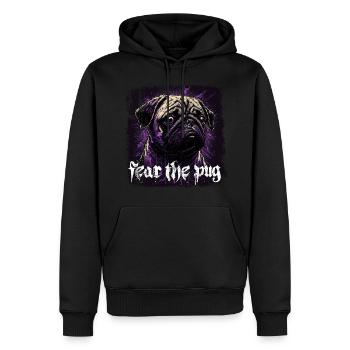 Fear the Pug - Men’s Premium Organic Hoodie - black - Front - Nico (187cm)