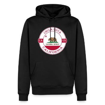 Chula Vista California Flagge USA Souvenir Abzeichen - Männer Premium Bio Hoodie - Schwarz - Vorne - Nico (187cm)