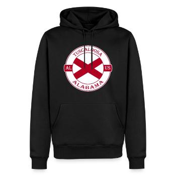 Tuscaloosa Alabama Flagge USA Reise Souvenir Abzeichen - Männer Premium Bio Hoodie - Schwarz - Vorne - Nico (187cm)