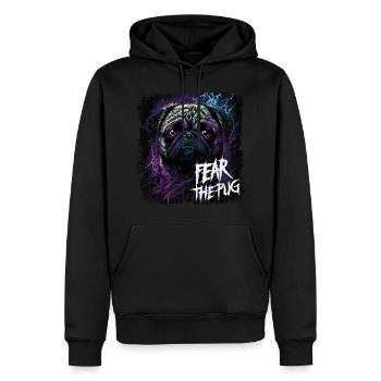 Fear the Pug - Men’s Premium Organic Hoodie - black - Front - Nico (187cm)