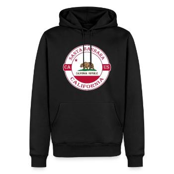 Santa Barbara California Flagge USA Souvenir Logo - Männer Premium Bio Hoodie - Schwarz - Vorne - Nico (187cm)