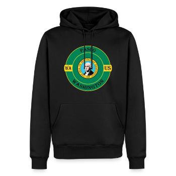Pasco Washington Flag USA Badge souvenir de voyage - Sweat à capuche Premium bio Homme - noir - Devant - Nico (187cm)