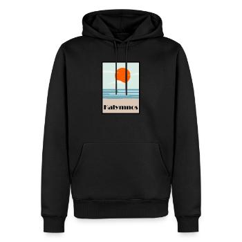 kalymnos See Meer art deco - Männer Premium Bio Hoodie - Schwarz - Vorne - Nico (187cm)