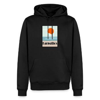 karpathos See Meer art deco - Männer Premium Bio Hoodie - Schwarz - Vorne - Nico (187cm)