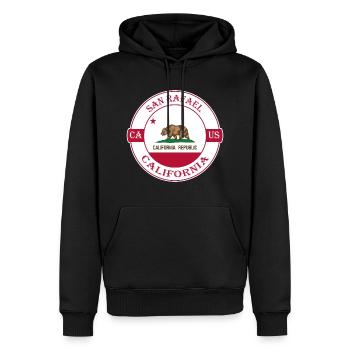 La Mesa California Flag USA Travel Souvenir Badge - Sweat à capuche Premium bio Homme - noir - Devant - Nico (187cm)