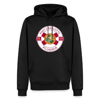 Port Charlotte Florida Flagge USA Souvenir Abzeichen - Männer Premium Bio Hoodie - Schwarz - Vorne - Nico (187cm)