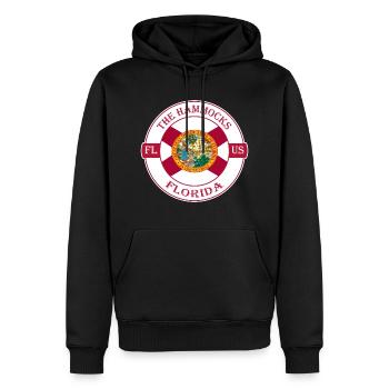Les hamacs Florida Flag USA Souvenir Badge - Sweat à capuche Premium bio Homme - noir - Devant - Nico (187cm)