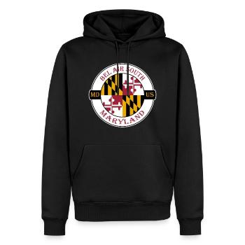 Bel Air South Maryland Flagge USA Souvenir Abzeichen - Männer Premium Bio Hoodie - Schwarz - Vorne - Nico (187cm)