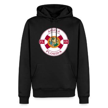 Apopka Florida Flagge USA Reise Souvenir Abzeichen - Männer Premium Bio Hoodie - Schwarz - Vorne - Nico (187cm)