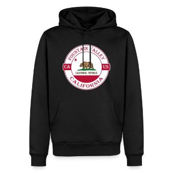Fountain Valley California Flag USA Souvenir - Sweat à capuche Premium bio Homme - noir - Devant - Nico (187cm)