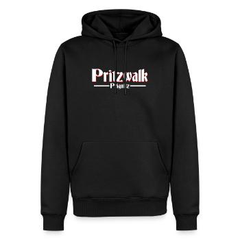 Pritzwalk - Männer Premium Bio Hoodie - Schwarz - Vorne - Nico (187cm)