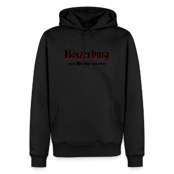 Boizenburg - Männer Premium Bio Hoodie - Schwarz - Vorne - Nico (187cm)
