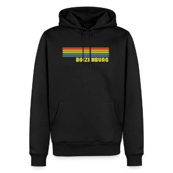 Boizenburg - Männer Premium Bio Hoodie - Schwarz - Vorne - Nico (187cm)
