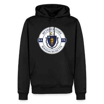 Methuen Town Massachusetts Flag USA Souvenir - Sweat à capuche Premium bio Homme - noir - Devant - Nico (187cm)