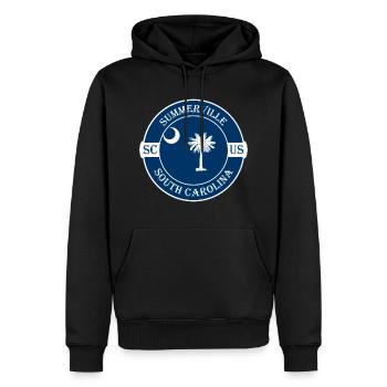 Summerville South Carolina Flag USA Souvenir - Sweat à capuche Premium bio Homme - noir - Devant - Nico (187cm)