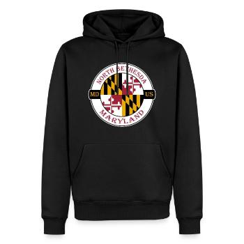 North Bethesda Maryland Flagge USA Souvenir Abzeichen - Männer Premium Bio Hoodie - Schwarz - Vorne - Nico (187cm)