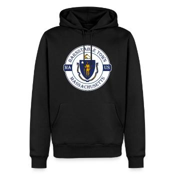 Barnstable Town Massachusetts Flag USA Souvenir - Sweat à capuche Premium bio Homme - noir - Devant - Nico (187cm)
