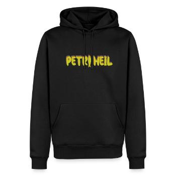 Petri Heil Petri Dank - Männer Premium Bio Hoodie - Schwarz - Vorne - Nico (187cm)
