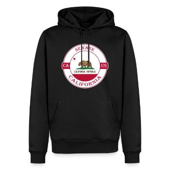 Newark Kalifornien Flagge USA Reise Souvenir Abzeichen - Männer Premium Bio Hoodie - Schwarz - Vorne - Nico (187cm)