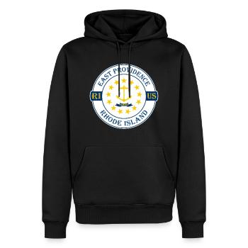 East Providence Rhode Island Flag USA Souvenir - Sweat à capuche Premium bio Homme - noir - Devant - Nico (187cm)