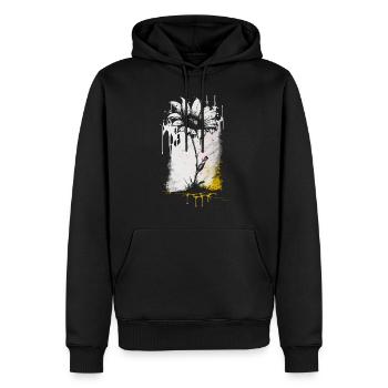 Pâquerette - Sweat à capuche Premium bio Homme - noir - Devant - Nico (187cm)