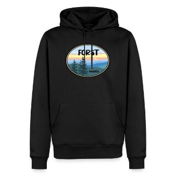 Forst Lausitz - Männer Premium Bio Hoodie - Schwarz - Vorne - Nico (187cm)
