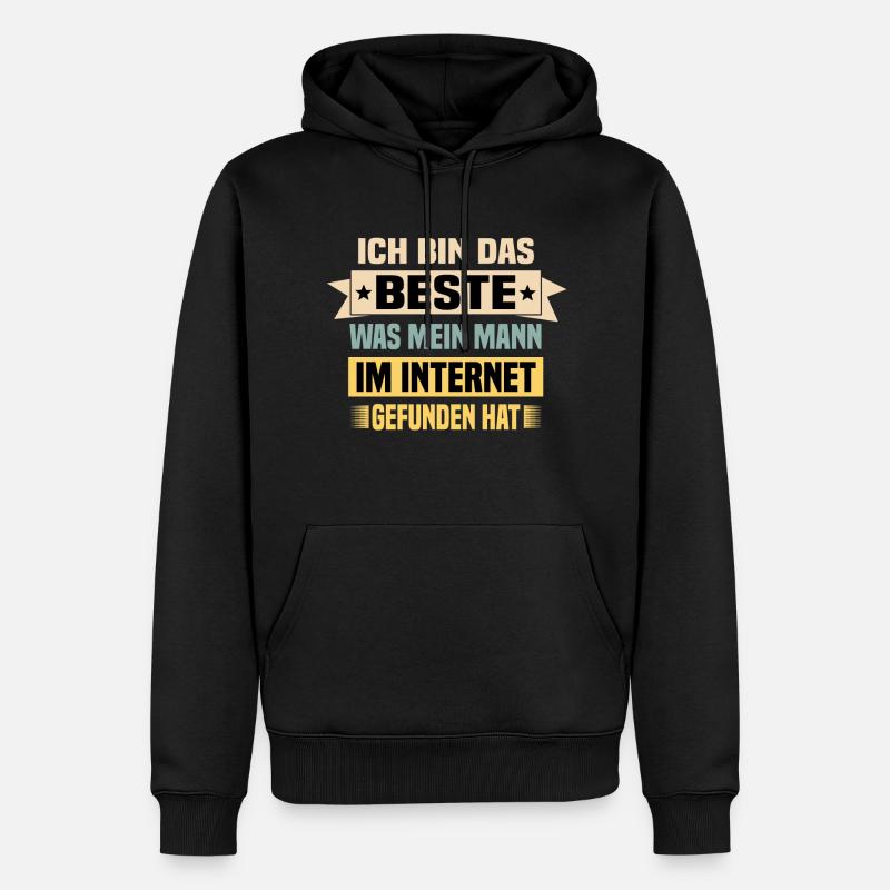 Spruch Ehe Mann - Männer Premium Bio Hoodie - Schwarz