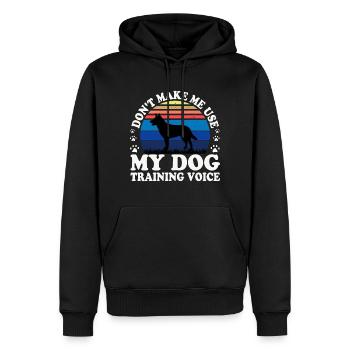 Chien australien Amour Silhouette Rétro Coucher de soleil - Sweat à capuche Premium bio Homme - noir - Devant - Nico (187cm)