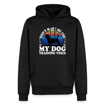 Basset Griffon Vend Grand Dog Silhouette Retro - Men’s Premium Organic Hoodie - black - Front - Nico (187cm)