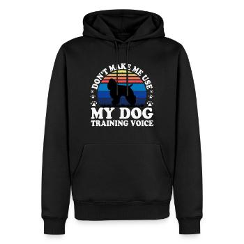 American Cocker Spaniel Dog Silhouette Retro Sun - Sweat à capuche Premium bio Homme - noir - Devant - Nico (187cm)