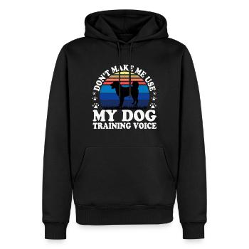 Appenzeller Sennenhund Hundesilhouette Retro Sonnenuntergang - Männer Premium Bio Hoodie - Schwarz - Vorne - Nico (187cm)
