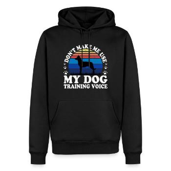 Beauceron Hundeliebhaber Silhouette Vintage Sonnenuntergang - Männer Premium Bio Hoodie - Schwarz - Vorne - Nico (187cm)