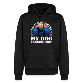 Berger Belge Malinois Chien Silhouette Rétro - Sweat à capuche Premium bio Homme - noir - Devant - Nico (187cm)