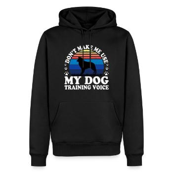 Berger Belge Groenendael Chien Silhouette Rétro - Sweat à capuche Premium bio Homme - noir - Devant - Nico (187cm)