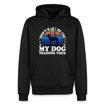 Berger Belge Tervuren Chien Silhouette Rétro - Sweat à capuche Premium bio Homme - noir - Devant - Nico (187cm)