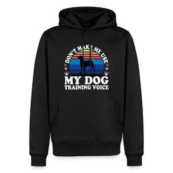 Bleu De Gascogne Petit Dog Silhouette Retro Sunset - Männer Premium Bio Hoodie - Schwarz - Vorne - Nico (187cm)