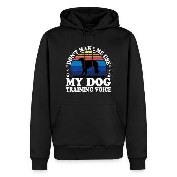 Borzoi Dog Lover Silhouette Vintage Sunset - Sweat à capuche Premium bio Homme - noir - Devant - Nico (187cm)