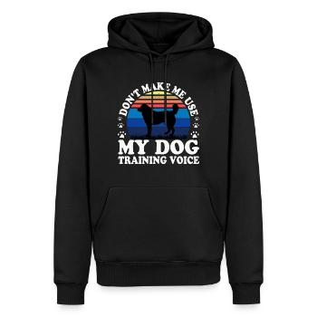 Bucovina Berger Chien Amour Silhouette Rétro Coucher de Soleil - Sweat à capuche Premium bio Homme - noir - Devant - Nico (187cm)
